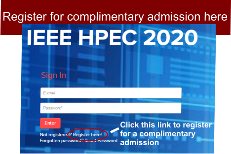 Register for complimentary admission here  Click this link to register for a complimentary  admission